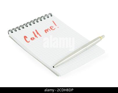 spiral lined notebook isolated on white Stock Photo