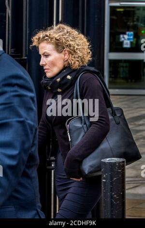 Fiona Donohoe, mother of Noah Donohoe, leaving Laganside Court in Belfast after attending the preliminary inquest into the death of her son at Belfast Coroners Court. Stock Photo