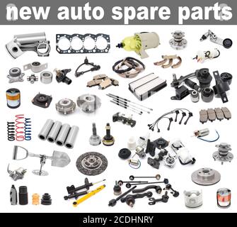 set of auto spare parts Stock Photo