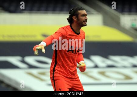 London, UK. 28th Aug, 2020. Paulo Gazzaniga, the goalkeeper of Tottenham Hotspur in action during the game. Pre-season friendly match, Tottenham Hotspur v Reading at the Tottenham Hotspur Stadium in London on Friday 28th August 2020. this image may only be used for Editorial purposes. Editorial use only, license required for commercial use. No use in betting, games or a single club/league/player publications. pic by Steffan Bowen/Andrew Orchard sports photography/Alamy Live news Credit: Andrew Orchard sports photography/Alamy Live News Stock Photo