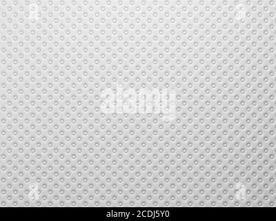 White leather panel with symmetrically arranged buttons. Stock Photo