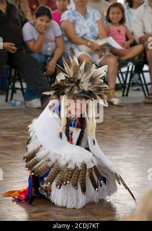 Austin, TX September 16, 2007: Calvin 'Little Eagle' Baze, a young Navajo Indian from Arizona, waits to perform at the grand opening celebration of the Mexican American Cultural Center in downtown Austin.       ©Bob Daemmrich Stock Photo