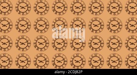 repeating pattern of clock vector illustration Stock Vector