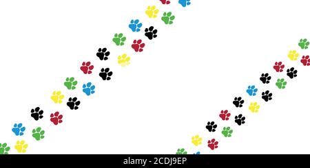 four dog paws vector illustration Stock Vector