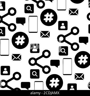 social media icons logo or wallpaper, background, vector illustration Stock Vector