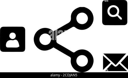 social media icons logo or wallpaper, background, vector illustration Stock Vector