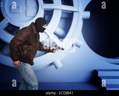 thief in action Stock Photo
