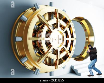 thief in action Stock Photo