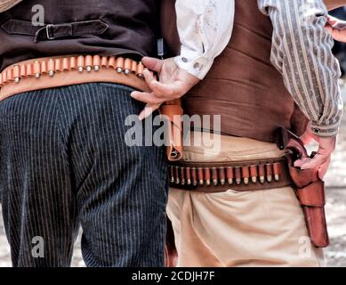 Ready for a Shoot Out in the American Wild West Stock Photo