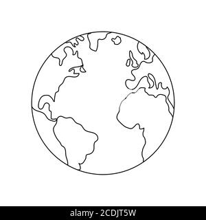 Globe Drawing  How To Draw A Globe Step By Step