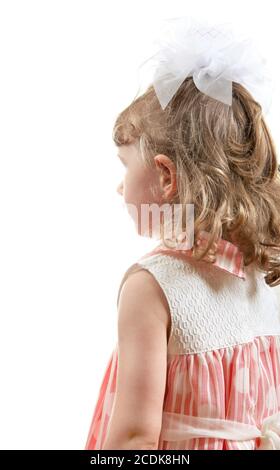 Rear View a Little Girl Stock Photo