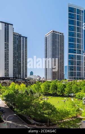 Lakeshore East Park designed by OJB Landscape Architecture Stock Photo