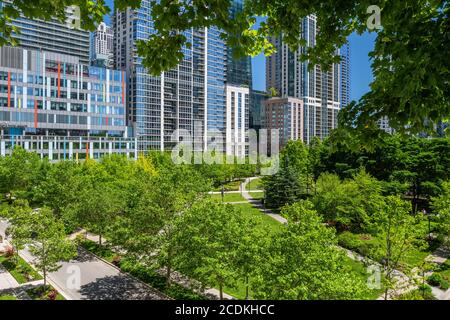 Lakeshore East Park designed by OJB Landscape Architecture Stock Photo