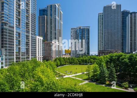 Lakeshore East Park designed by OJB Landscape Architecture Stock Photo