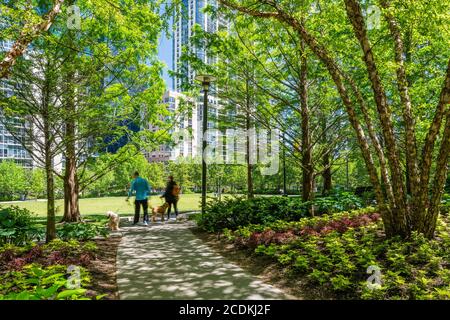 Lakeshore East Park designed by OJB Landscape Architecture Stock Photo