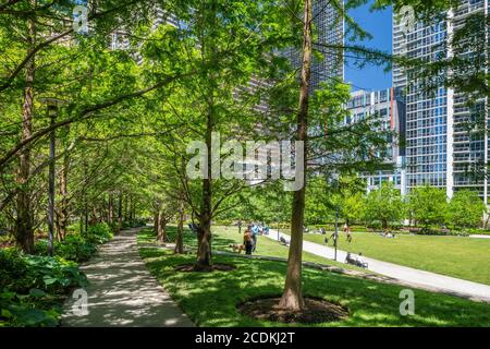 Lakeshore East Park designed by OJB Landscape Architecture Stock Photo