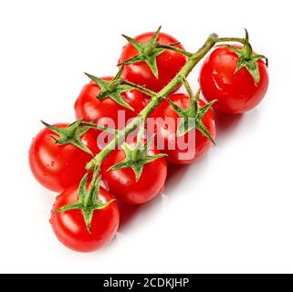 fresh wet tomatoes isolated on white background Stock Photo