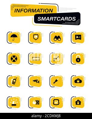 Security and protection icons set Stock Vector