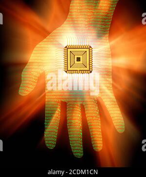 Bionic chip, conceptual illustration Stock Photo - Alamy
