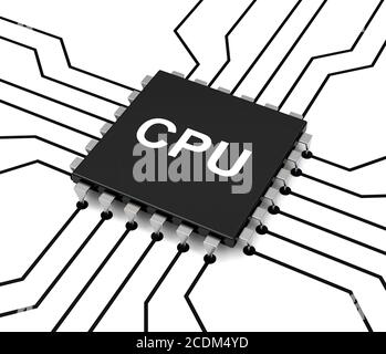 the cpu Stock Photo