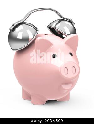 the piggy bank alarm Stock Photo
