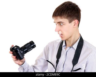 Teenager taking a Self Portrait Stock Photo