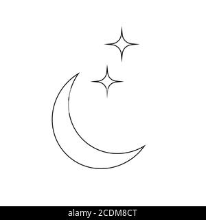 crescent moon minimalist tattoo icon Stock Vector Image & Art - Alamy