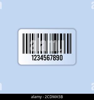 Realistic bar code icon. A modern simple flat barcode. Marketing, the concept of the Internet Stock Vector