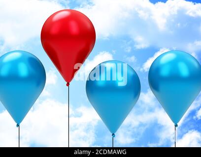 The red balloon Stock Photo