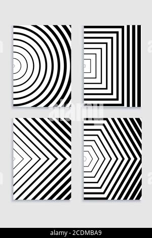 Minimal covers design. Cool black and white design. Future geometric template. Eps10 vector Stock Vector