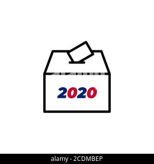 Vote box icon vector. Symbol for your web site design, logo, app, UI. Vector illustration, EPS. Stock Vector