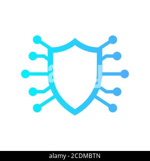Shield Icon in trendy flat style isolated on white background. Shield symbol for your web site design, logo, app, UI. Vector illustration, EPS10 Stock Vector