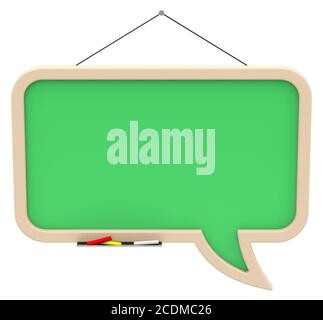 chalkboard speech bubble Stock Photo