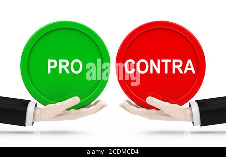 Pro and contra Stock Photo