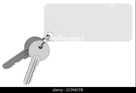 keys with keychain Stock Photo