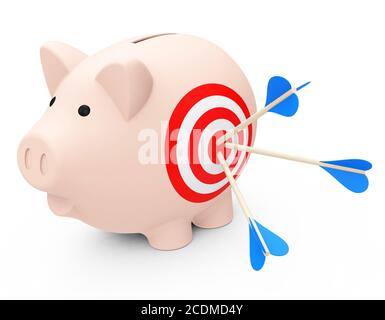 the target piggy bank Stock Photo