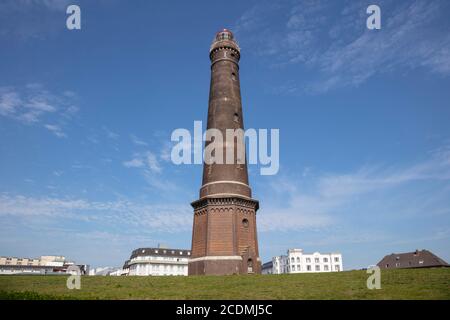 New lighthouse, Borkum, East Frisian Island, East Frisia, Lower Saxony, Germany Stock Photo