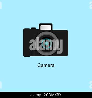 camera illustration vector, simple design, additional image include layer by layer Stock Vector