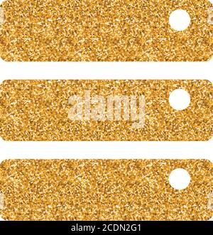 Database icon in gold glitter texture. Sparkle luxury style vector ...