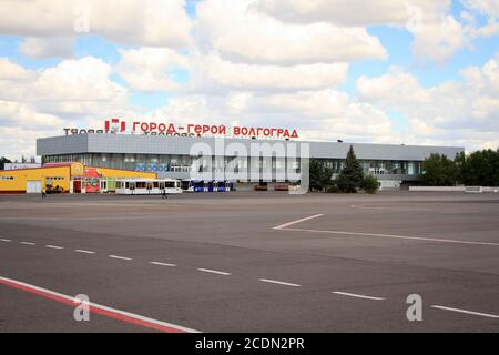 Volgograd, Russian Federation, August 07,2015:  Airport terminal in Volgograd city. Stock Photo