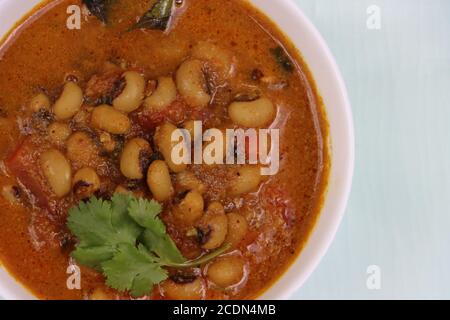 Chawli ki subji or Cowpea masala or Black eyed beans curry in Indian style Stock Photo