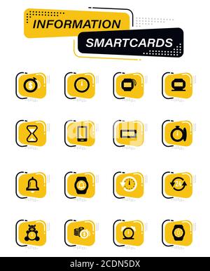 Time icons set Stock Vector