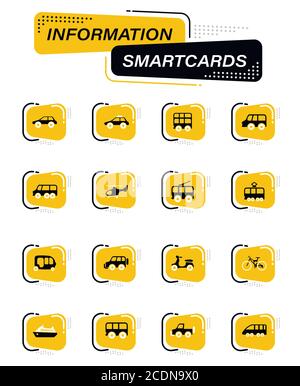 Public transport icons set Stock Vector Image & Art - Alamy