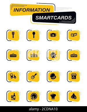 Restaurant icons set Stock Vector