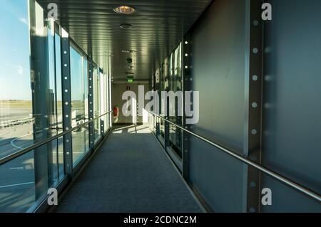 empty corridor in the modern office building. Stock Photo