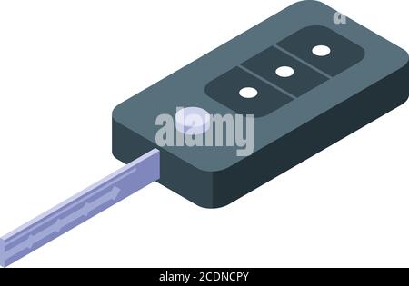 Car key icon, isometric style Stock Vector