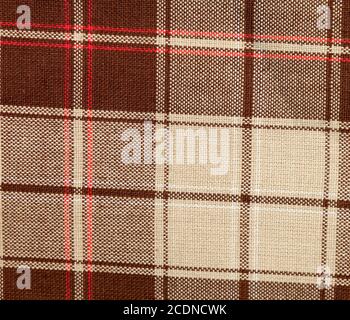 Check fabric background. Stock Photo