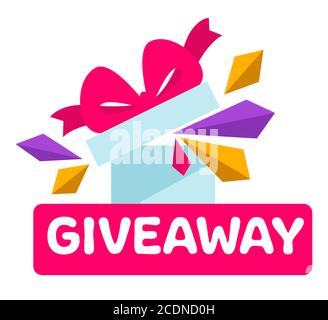 Giveaway present for followers and subscribers for likes Stock Vector