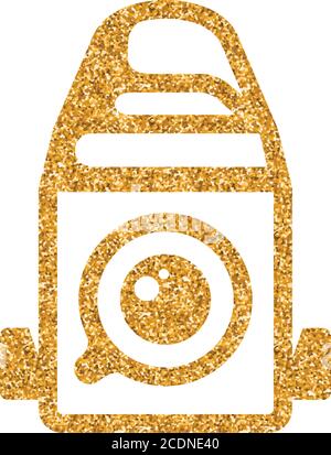 Camera icon in gold glitter texture. Sparkle luxury style vector ...