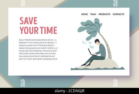 Save your time, management and planning of workflow Stock Vector